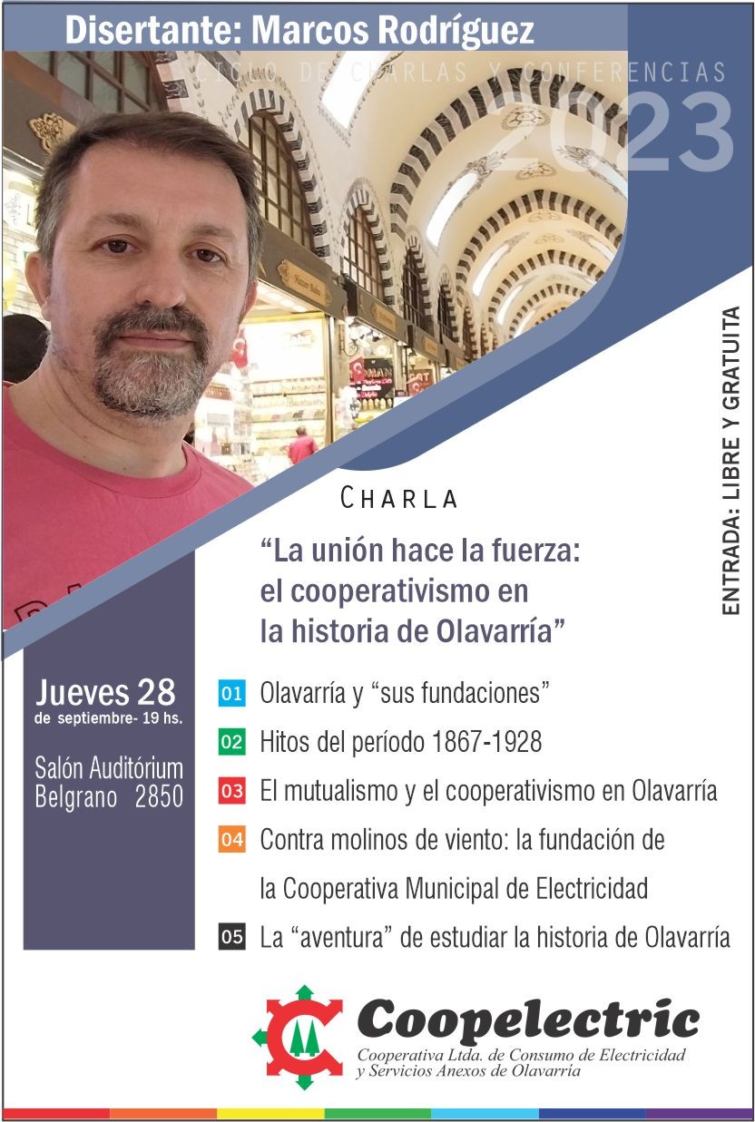 Charla: “La unión hace la fuerza: el cooperativismo en la historia de Olavarría”