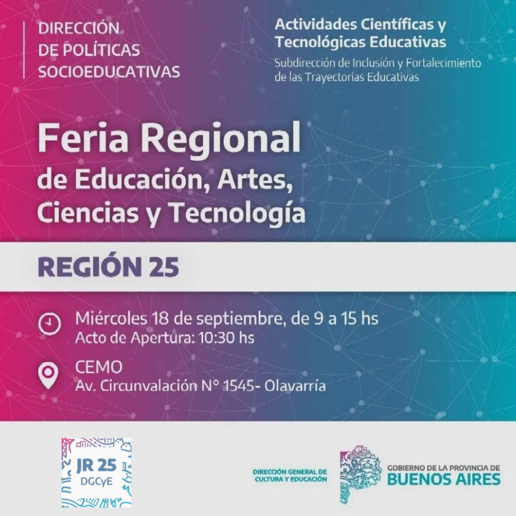 Olavarría sede de la Feria Regional de Educación, Artes, Ciencias y Tecnología