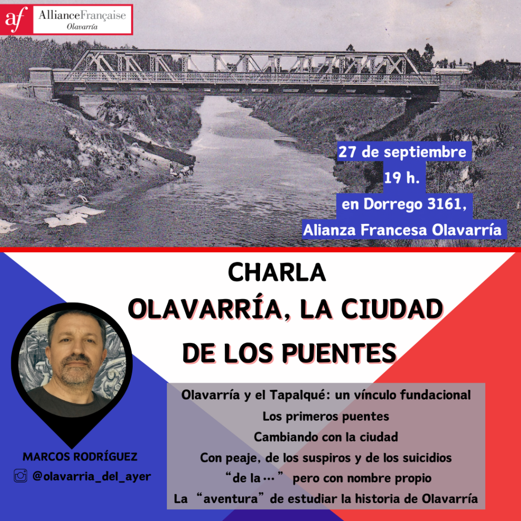 Se realizará la charla ‘Olavarría, la ciudad de los puentes’ en la Alianza Francesa