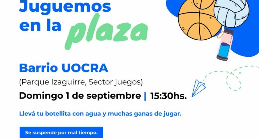 El Programa Municipal 'Juguemos en la Plaza' estará en el 'Parque Izaguirre'