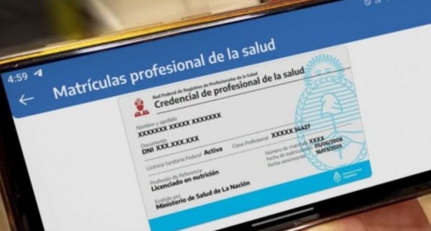 Las matrículas de los profesionales de la salud serán digitales