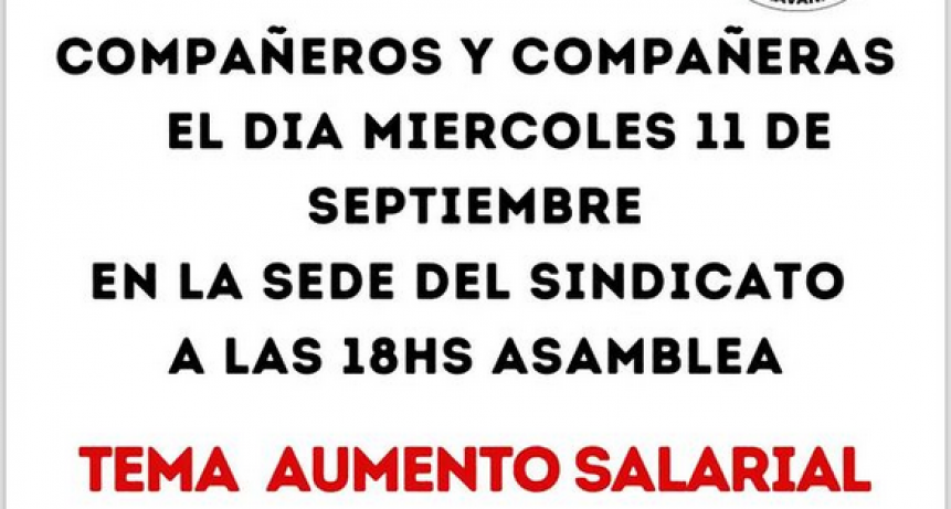 Hay asamblea del Sindicato de Municipales este miércoles