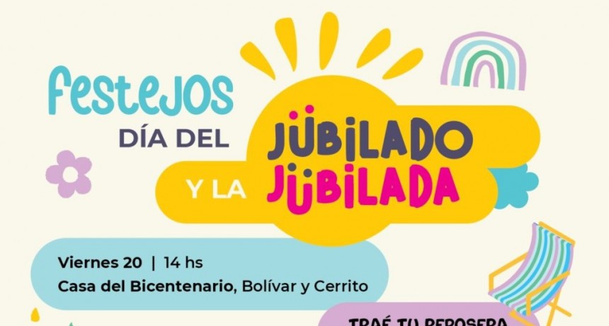 El Municipio de Olavarría invita a participar de la celebración por el Día del Jubilado y la Jubilada