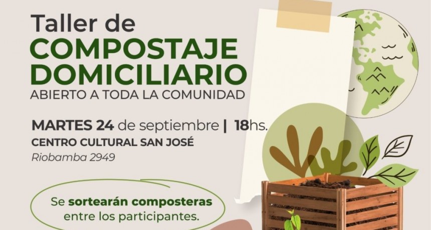 Este martes se realizará un nuevo Taller de Compostaje Domiciliario