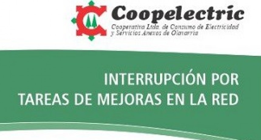 Coopelectric informa interrupción del Suministro Eléctrico