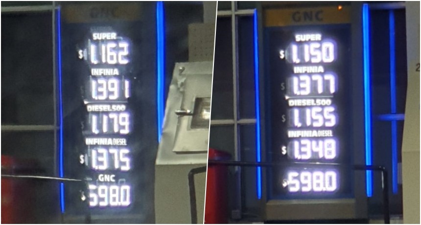 Bajó el precio del combustible