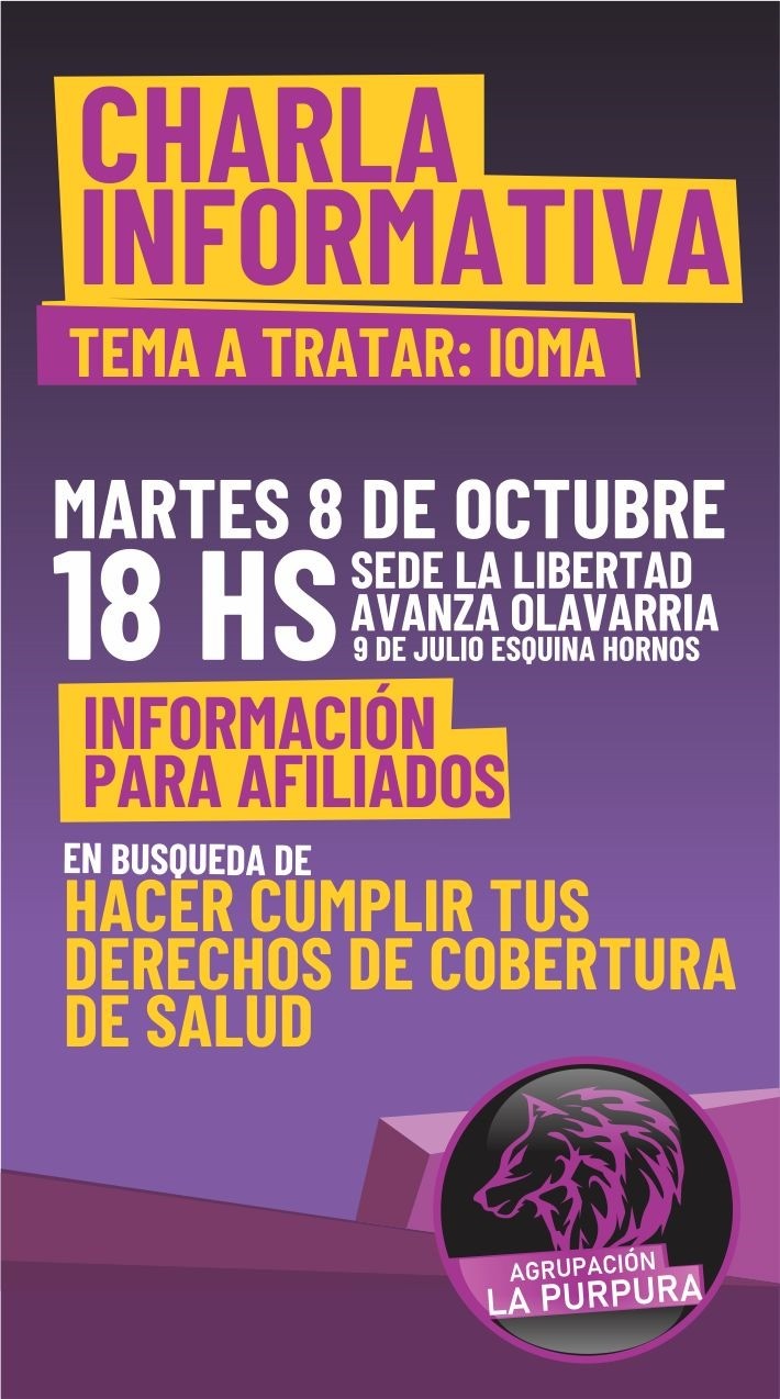 IOMA: Libertarios de Olavarría dan charla sobre el Derecho a la Salud