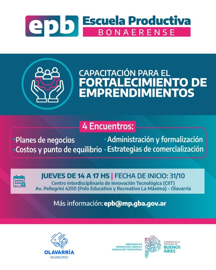 Sigue abierta la inscripción para Escuela Productiva Bonaerense