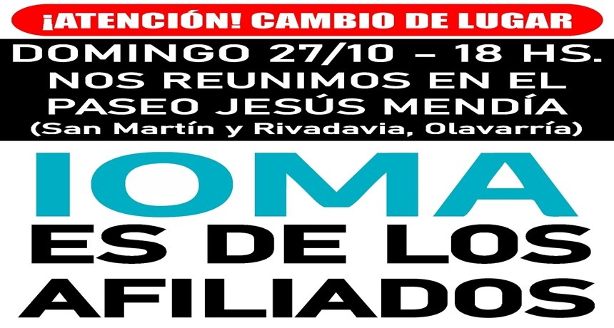 Autoconvocados por el IOMA se reúnen este domingo