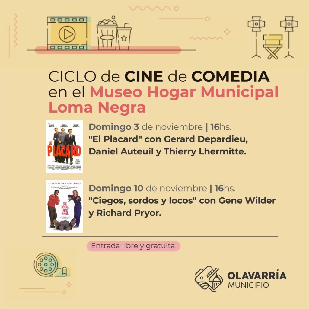 Cine de comedia en el Museo Hogar Municipal de Loma Negra