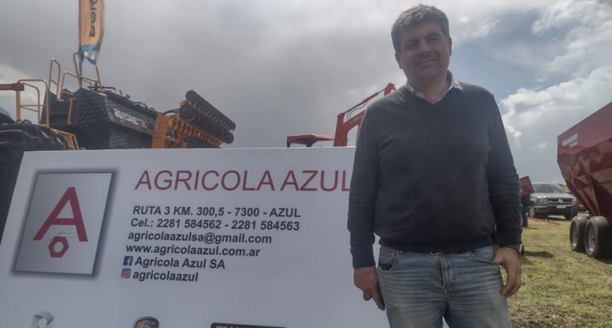 En la Fiesta del Chacarero, Agrícola Azul SA se presentó con maquinaria