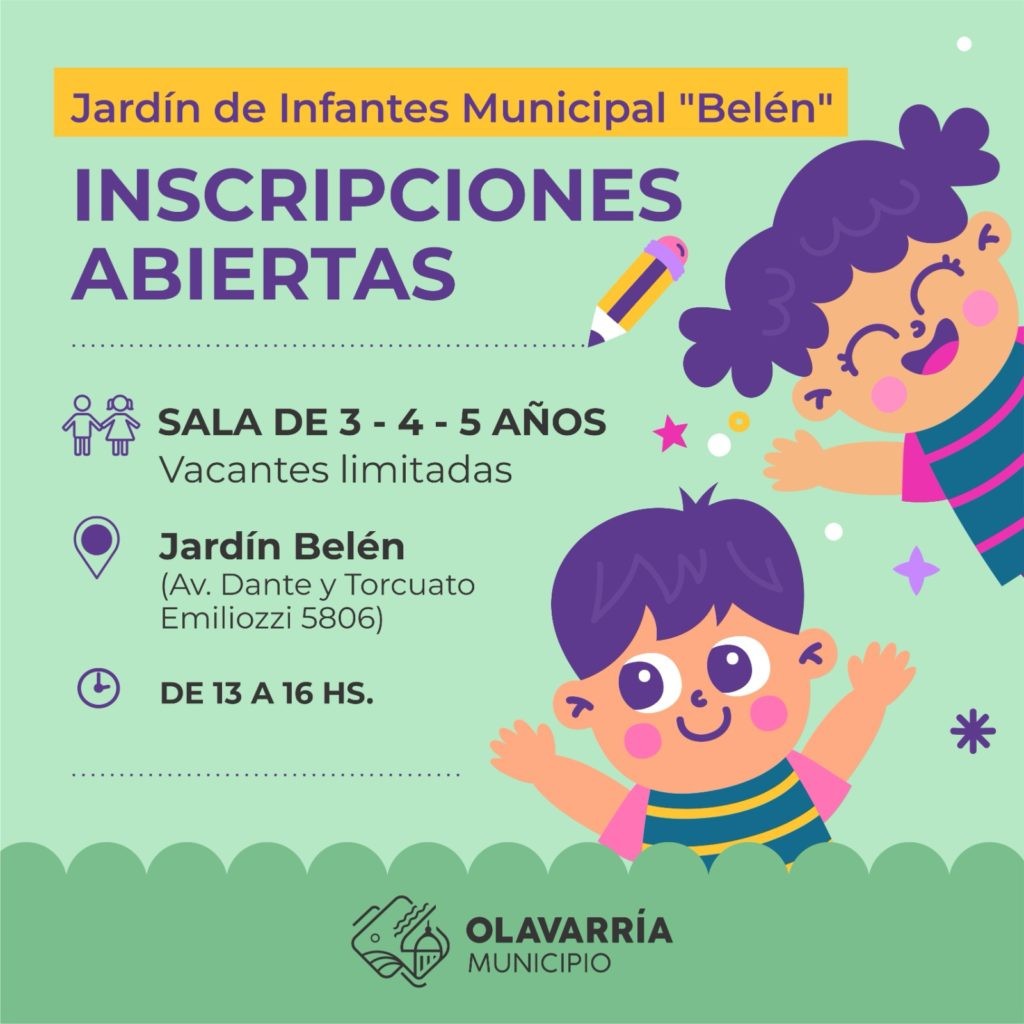 Está abierta la inscripción en el Jardín Belén