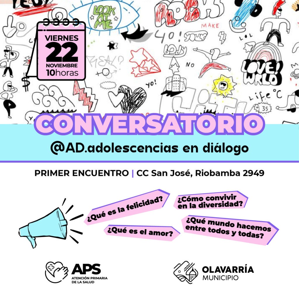 Se realizará un ciclo de conversatorios sobre temas de la vida cotidiana de adolescentes