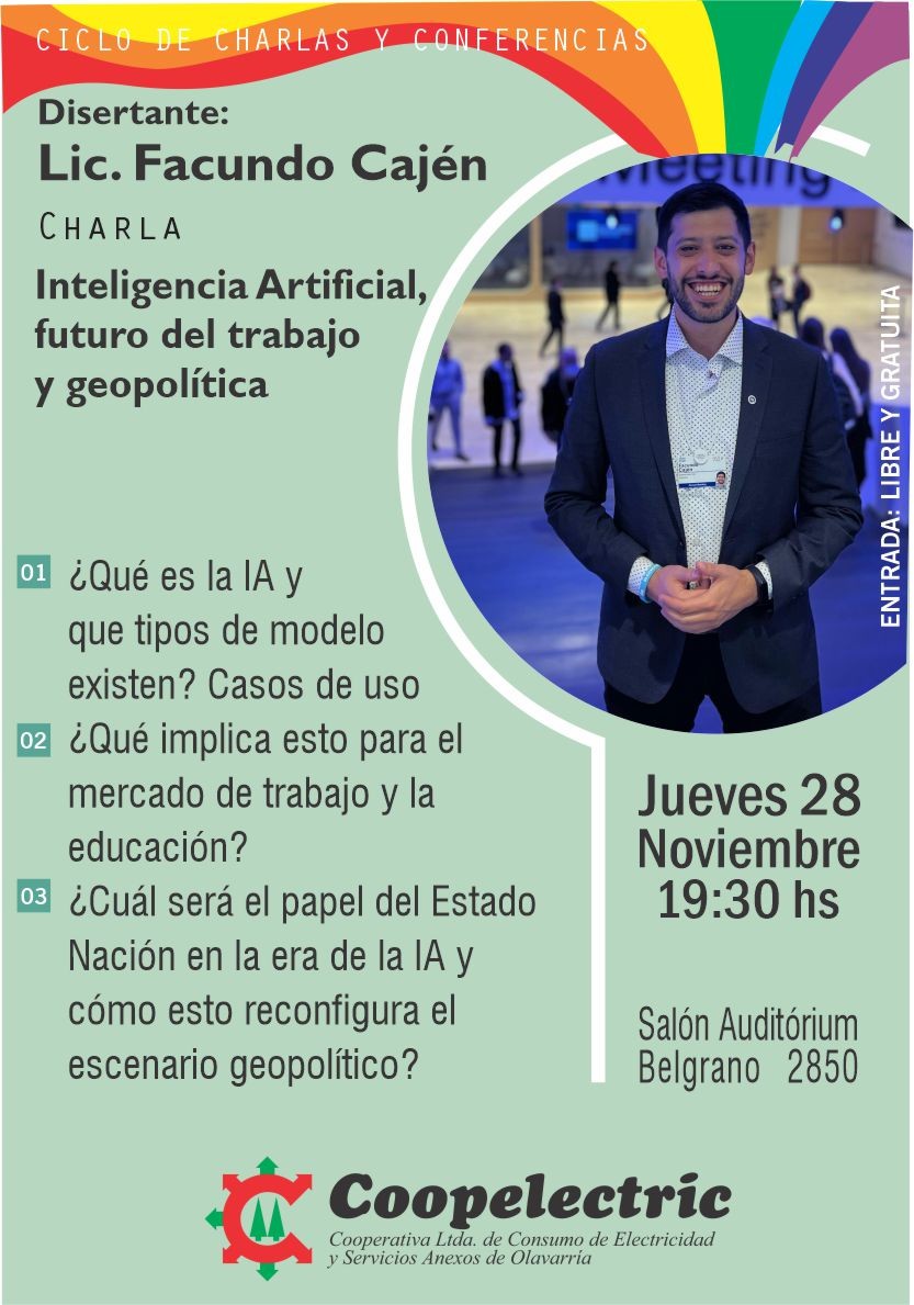  Se realizará una charla sobre Inteligencia Artificial en Coopelectric