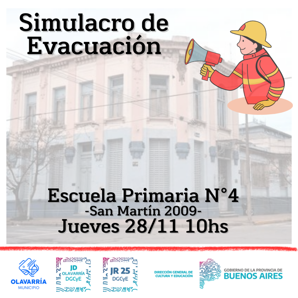 Anuncian simulacro de evacuación en Escuela 4