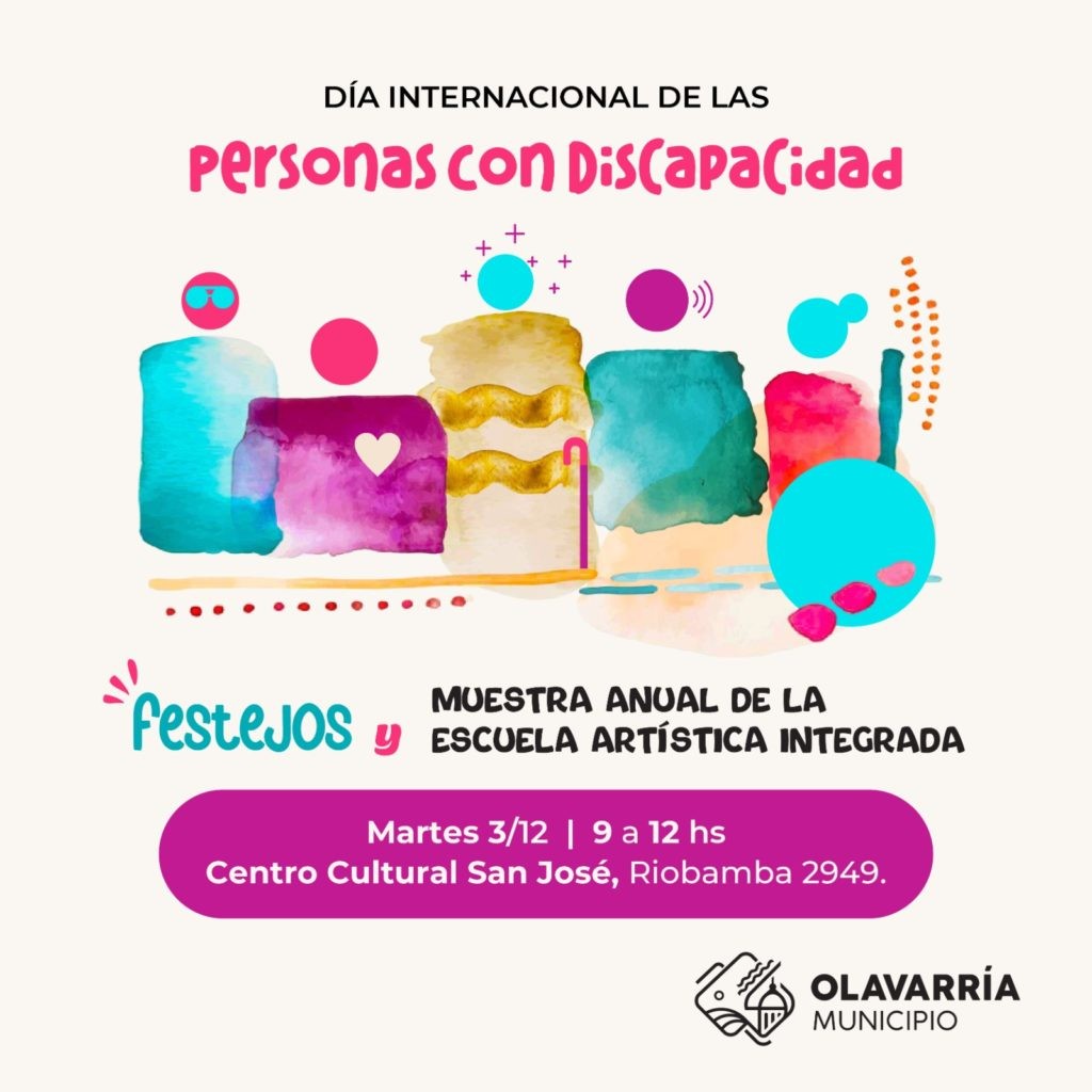 El Municipio de Olavarría invita a participar de la actividad especial por el Día de las Personas con Discapacidad