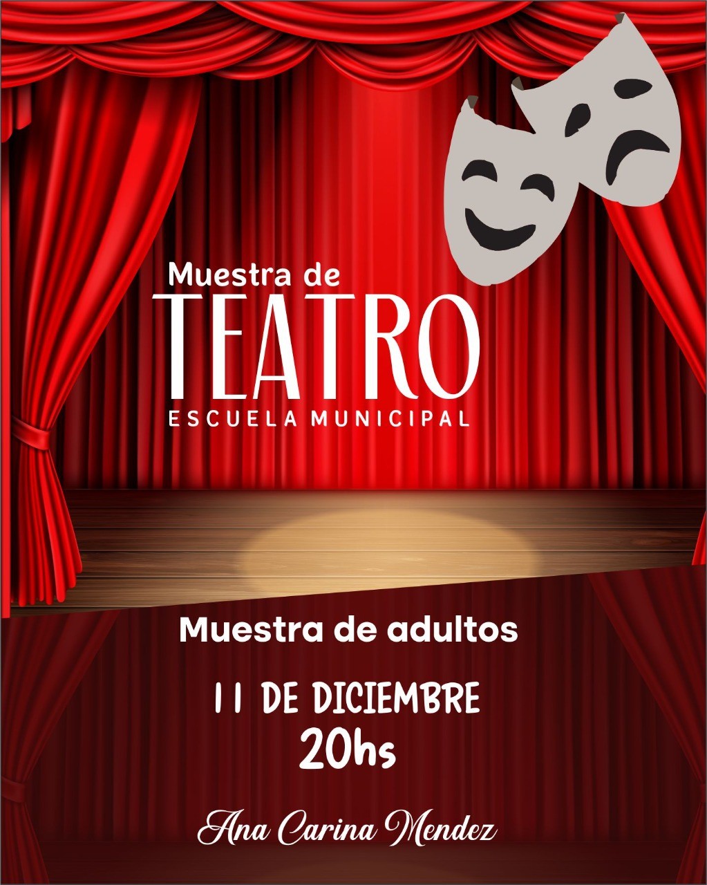 Se desarrollará la muestra de teatro de la Escuela Municipal