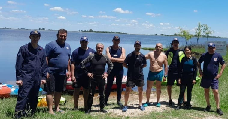 Bomberos realizaron una capacitación en rescate acuático