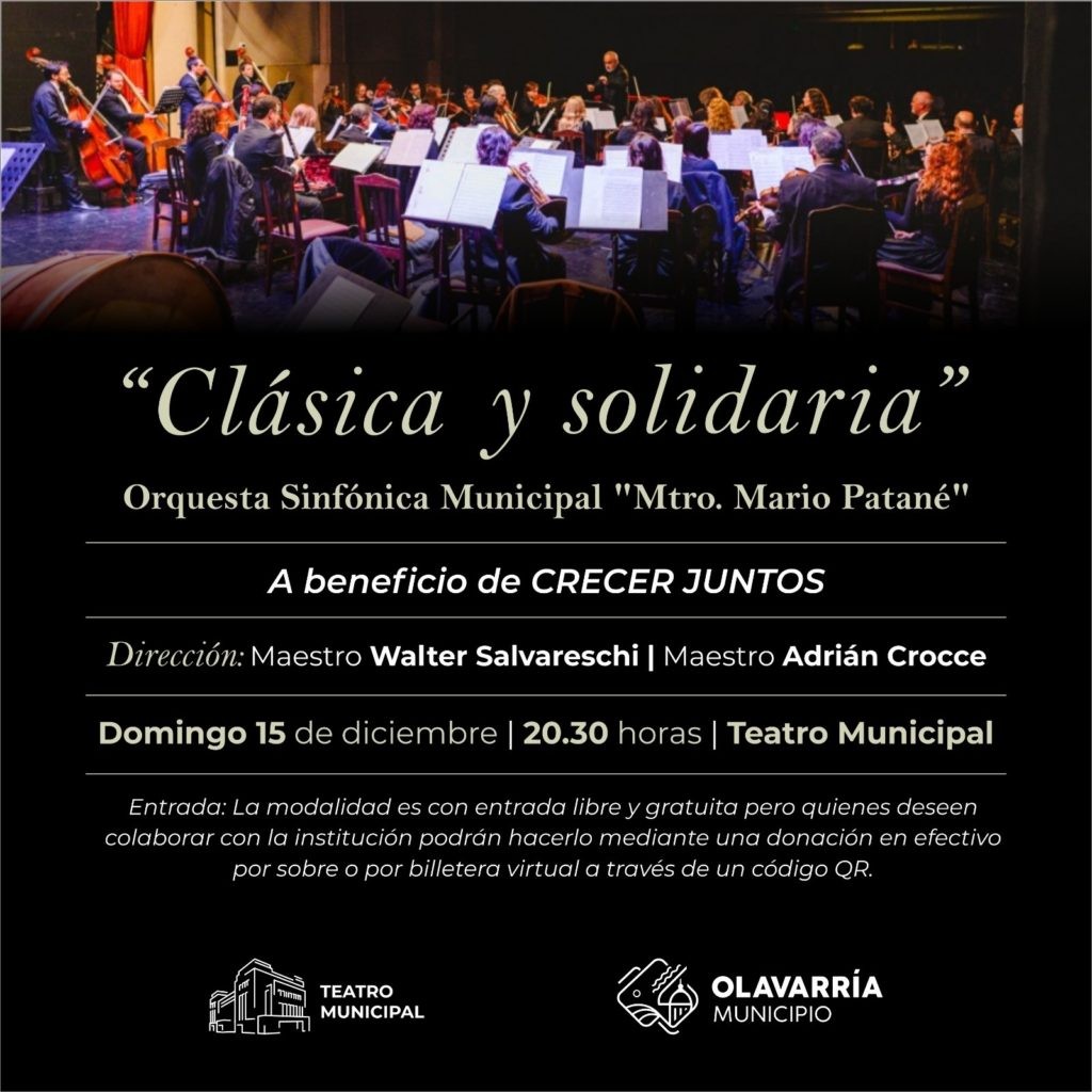 Último concierto del año de “Clásica y Solidaria” a beneficio del Taller Crecer Juntos