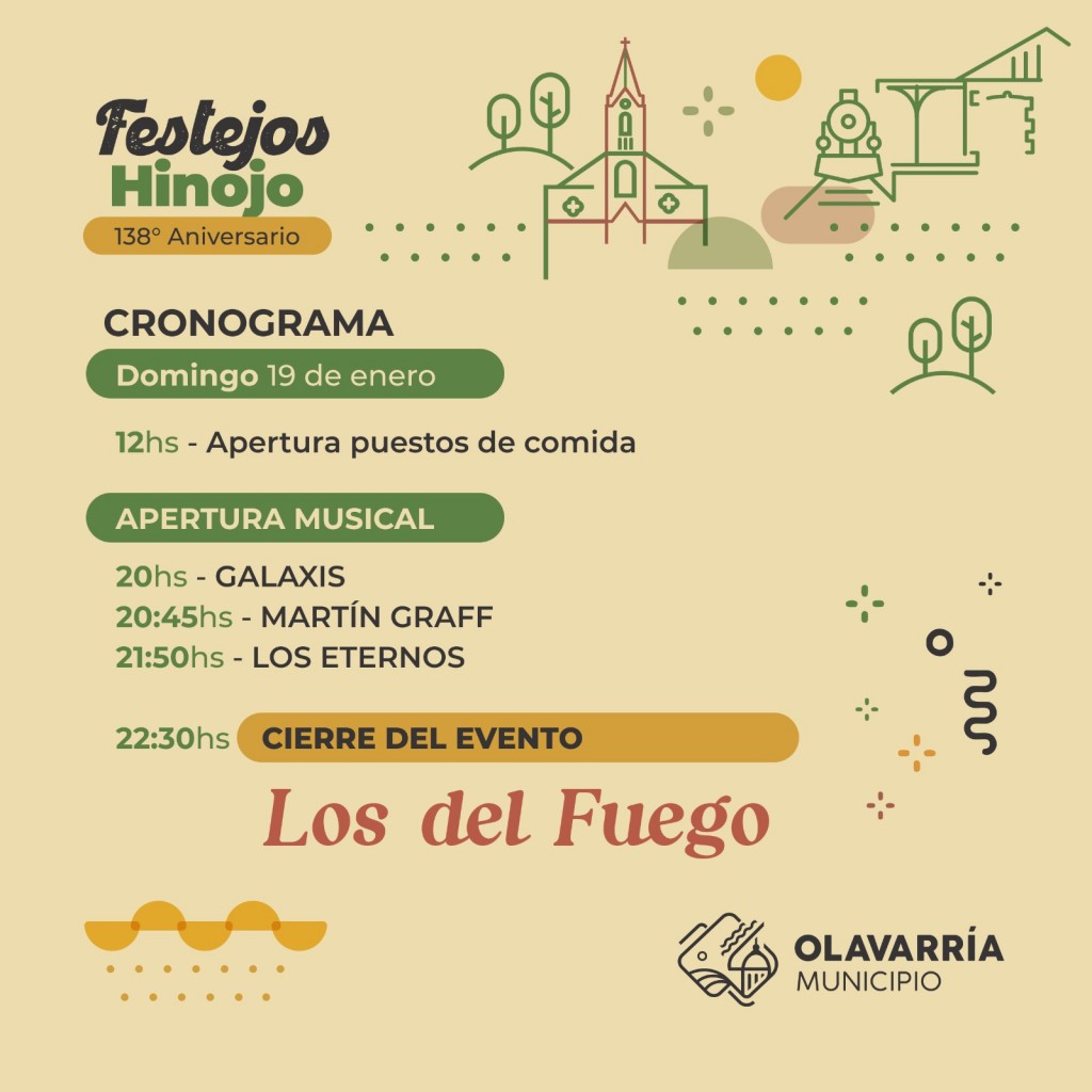 'Los del Fuego' cierran el aniversario de Hinojo