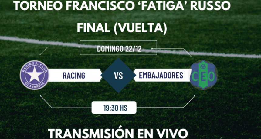Transmite LU32: Racing- Embajadores, por la segunda final