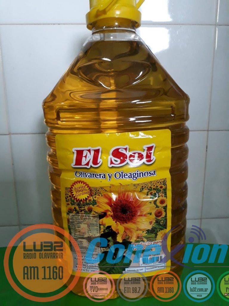 Bromatología: retiro de mercado de aceite de girasol